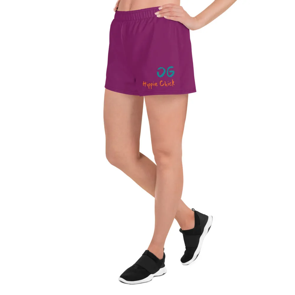 Eggplant Women's Athletic Shorts
