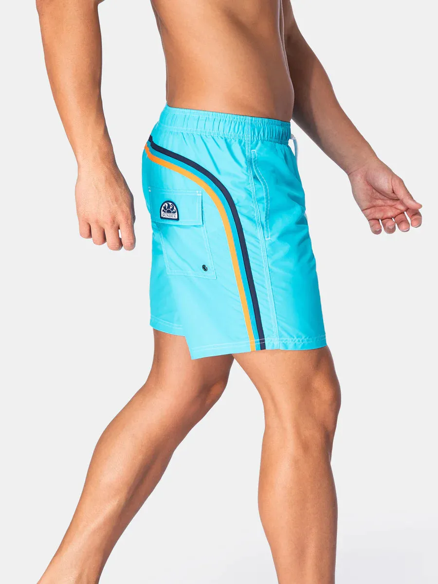 ELASTIC WAIST SWIM TRUNK