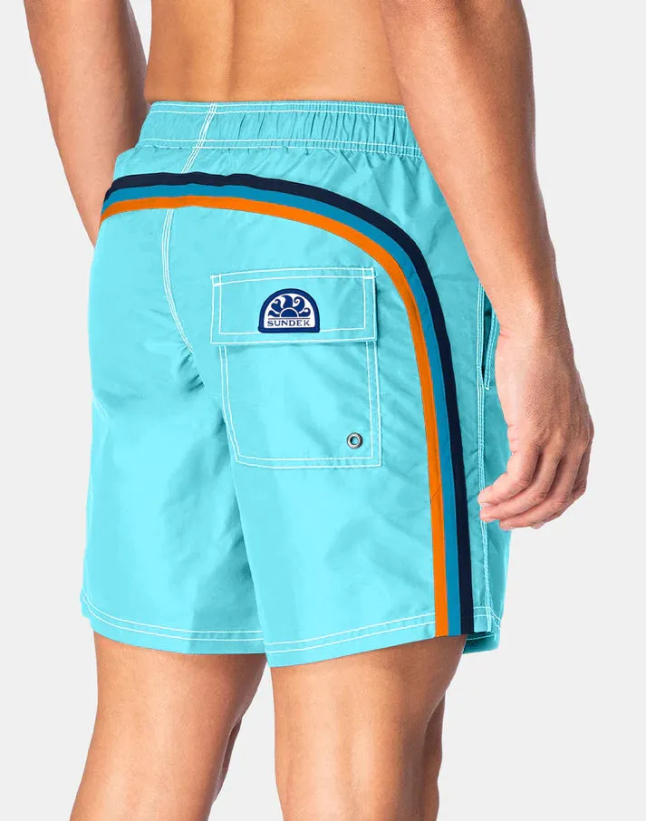 ELASTIC WAIST SWIM TRUNK