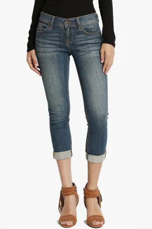 Emberleigh Dark Wash Low Rise Crop Skinny Jeans