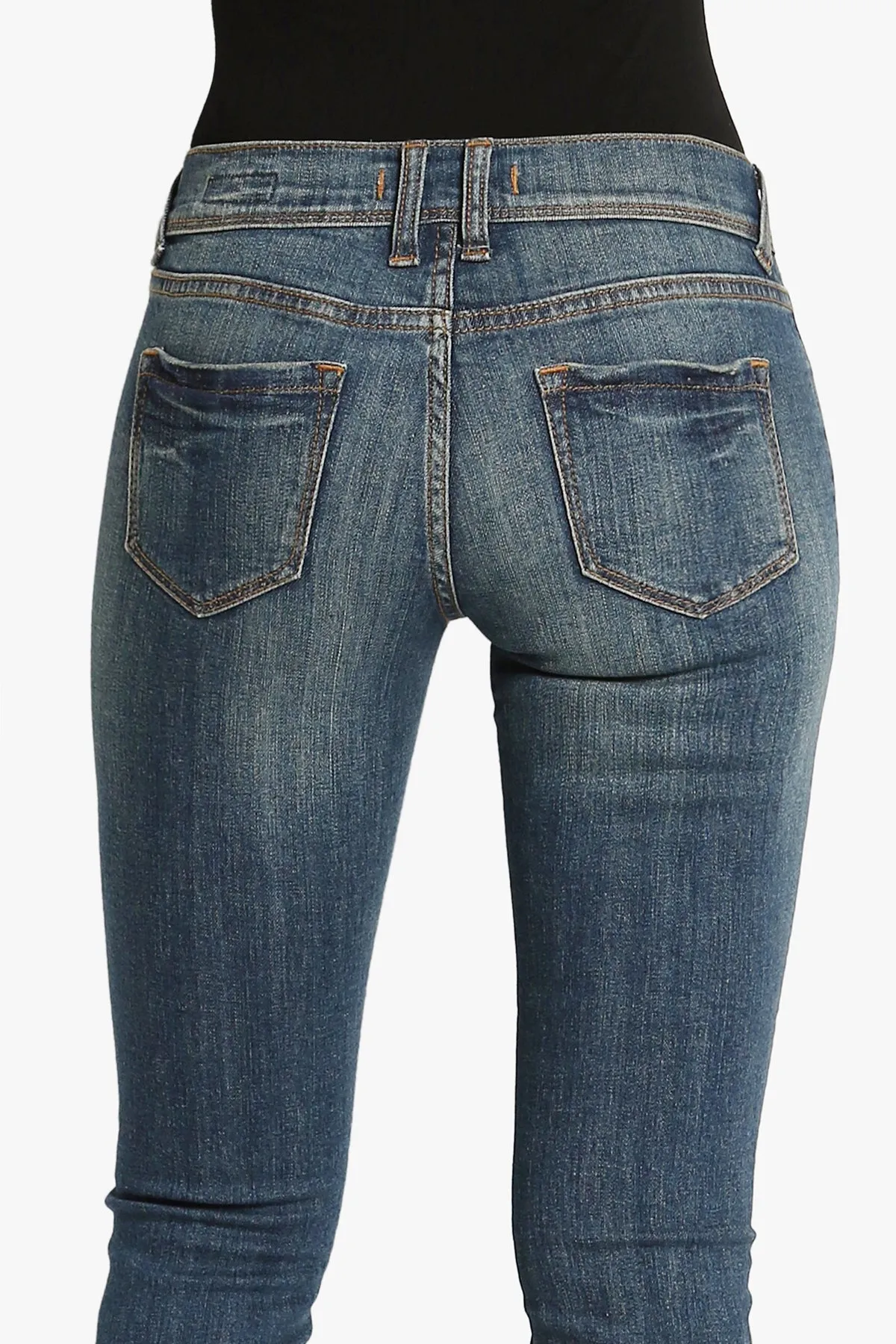 Emberleigh Dark Wash Low Rise Crop Skinny Jeans