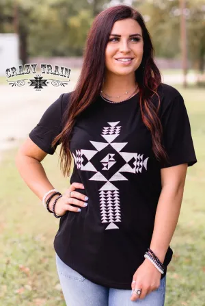 Embroidered Aztec Top