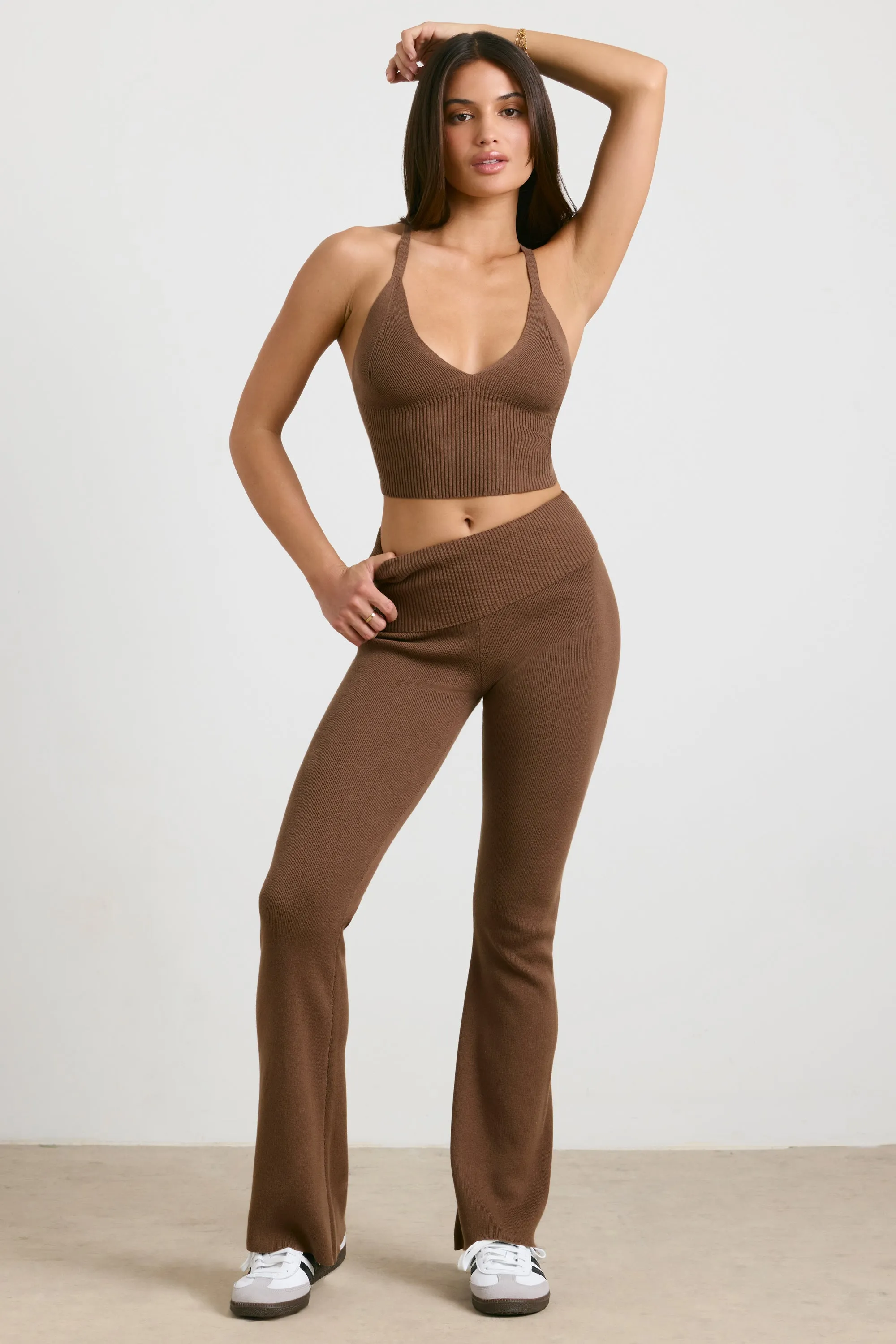 Eternal - Chunky Knit Tank Top in Espresso