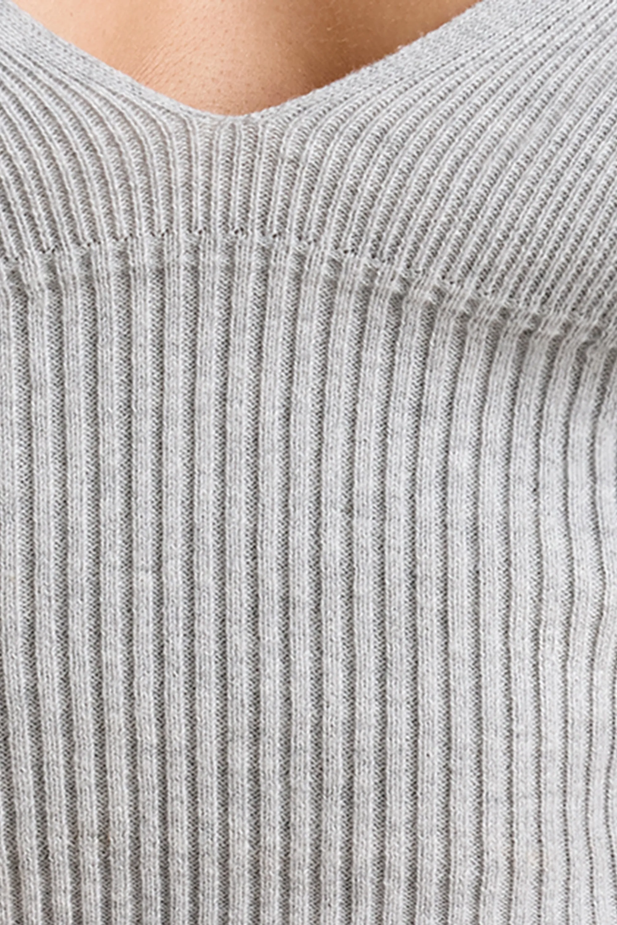 Eternal - Chunky Knit Tank Top in Heather Grey