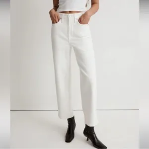 *Flaw Dirty Spot* Madewell NWT Petite Perfect Vintage Wide Leg Crop Jeans 30P