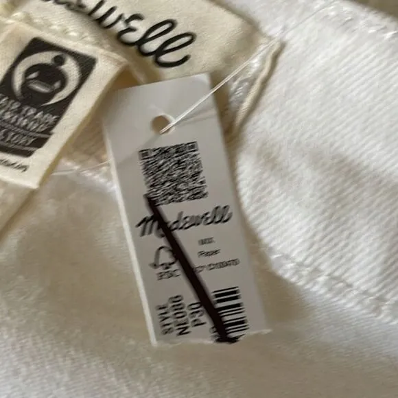 *Flaw Dirty Spot* Madewell NWT Petite Perfect Vintage Wide Leg Crop Jeans 30P