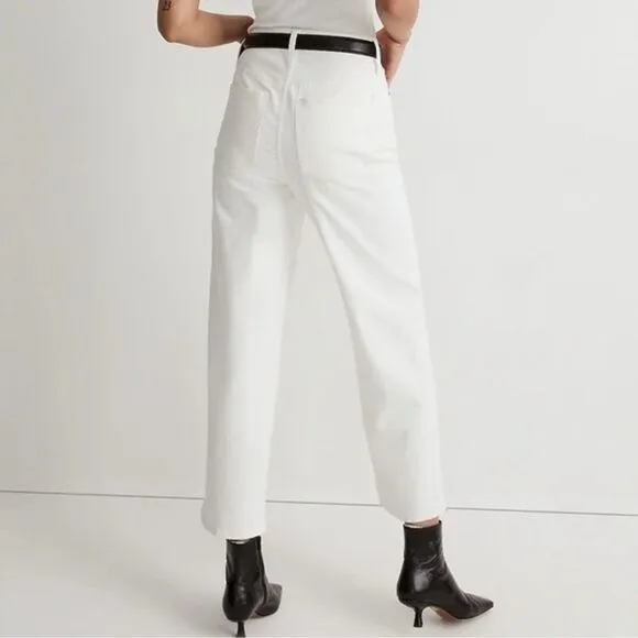 *Flaw Dirty Spot* Madewell NWT Petite Perfect Vintage Wide Leg Crop Jeans 30P