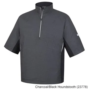 FootJoy FJ HydroLite Short Sleeve Rain Shirts XL Charcoal/Black Houndstooth (237