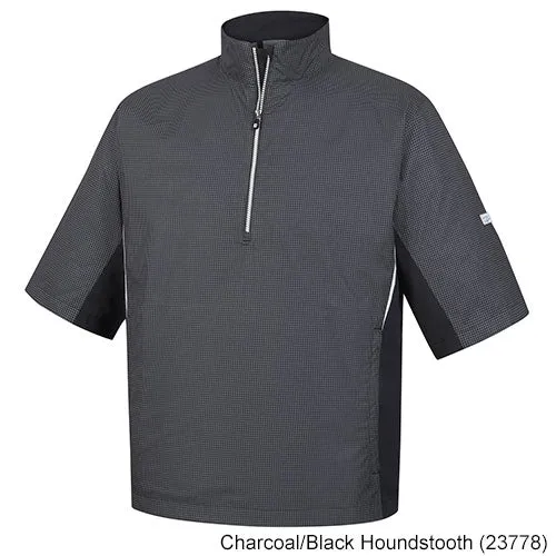 FootJoy FJ HydroLite Short Sleeve Rain Shirts XL Charcoal/Black Houndstooth (237