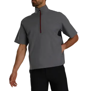 Footjoy Men's HydroLite X Short Sleeve Rain Shirt - CHARCOAL / BLACK