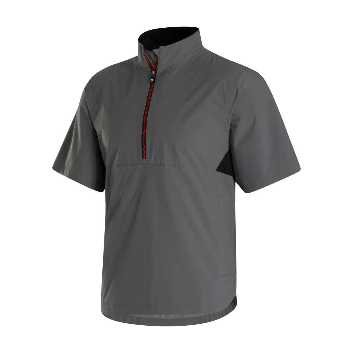 Footjoy Men's HydroLite X Short Sleeve Rain Shirt - CHARCOAL / BLACK