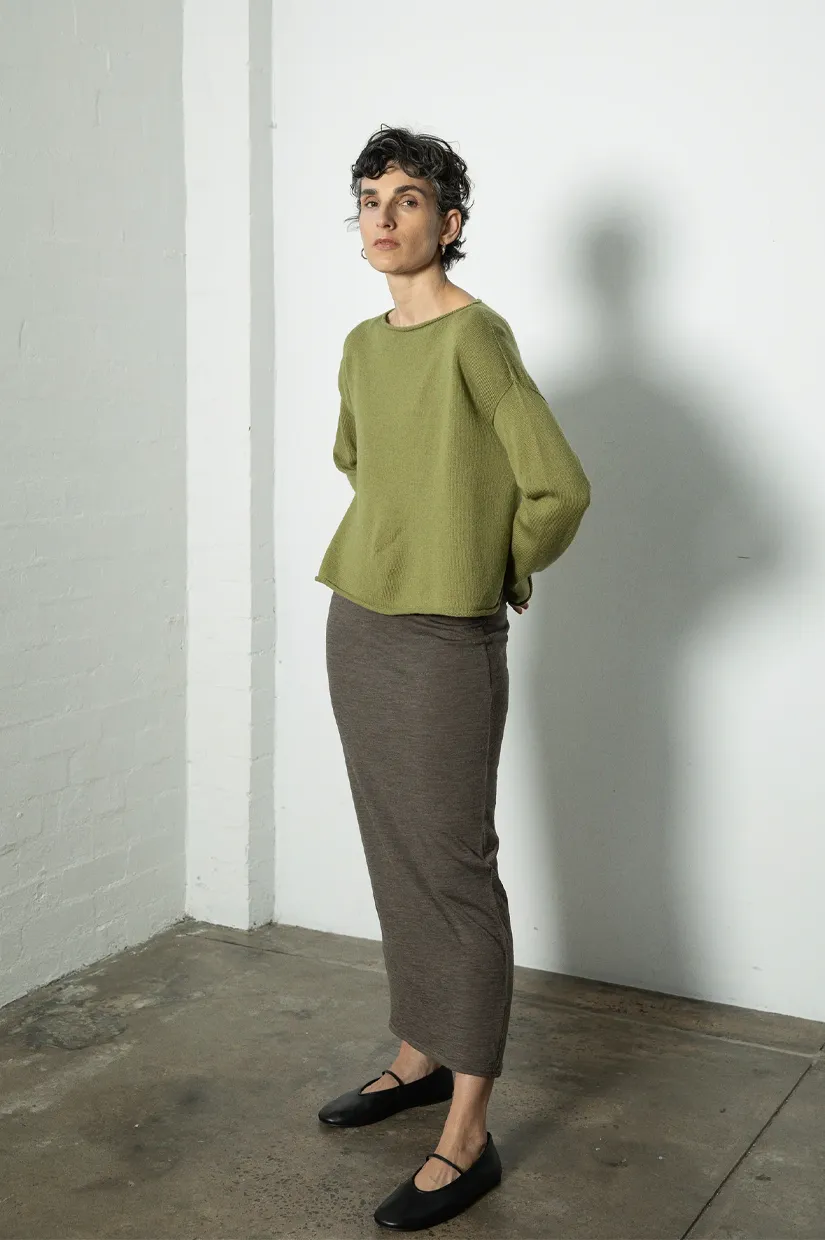 Francie The Doll's Reversible Cardigan - Peridot Green