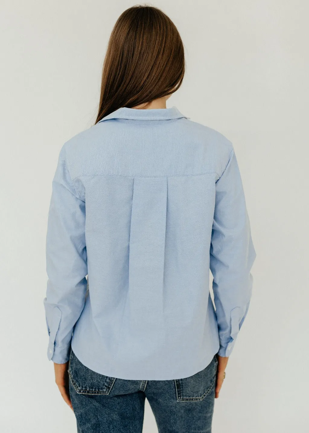 Frank & Eileen 'Silvio' Untuckable Button-Up in Blue