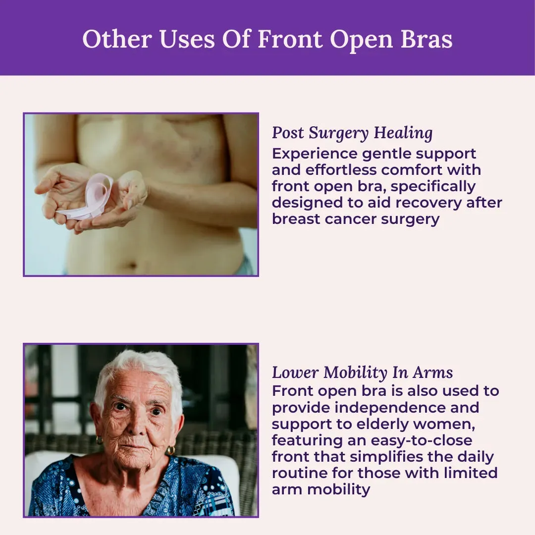 Front Open Button Bra for Plus Size | Non Padded | Non Wired | Racerback | Full Coverage | Pack Of 2