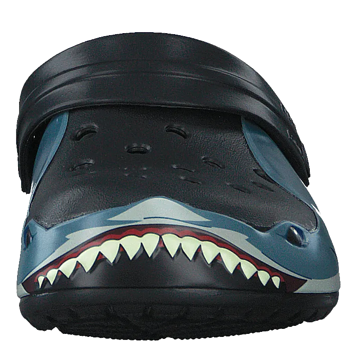 Fun Lab Shark Band Clog Kids Black
