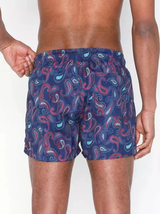 GANT Men's Persian Blue Paisley Swim Shorts Size Medium NWT