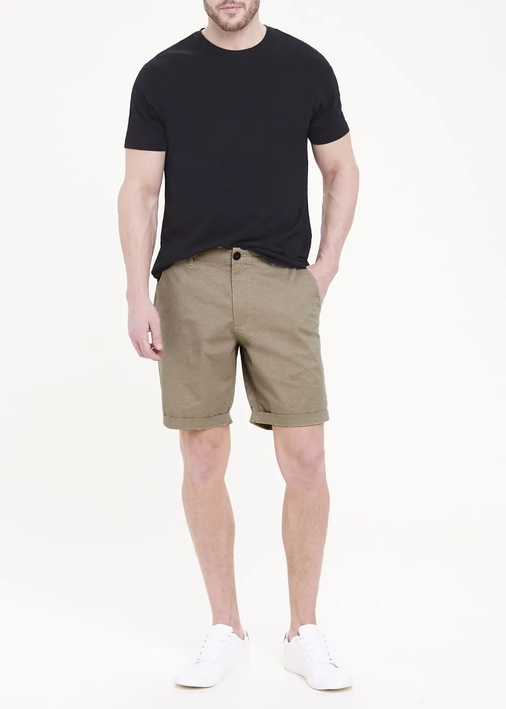 Geo Print Chino Shorts