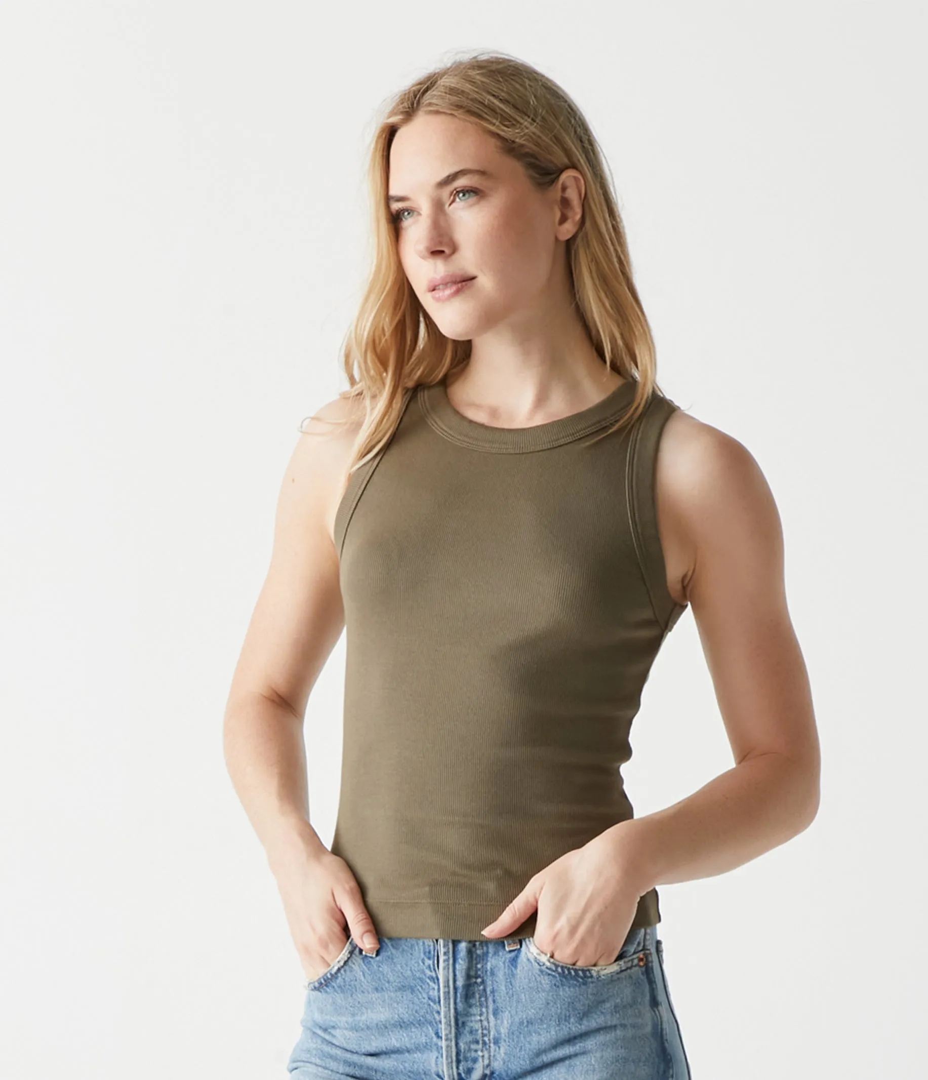Gina Ribbed Crop Tank
