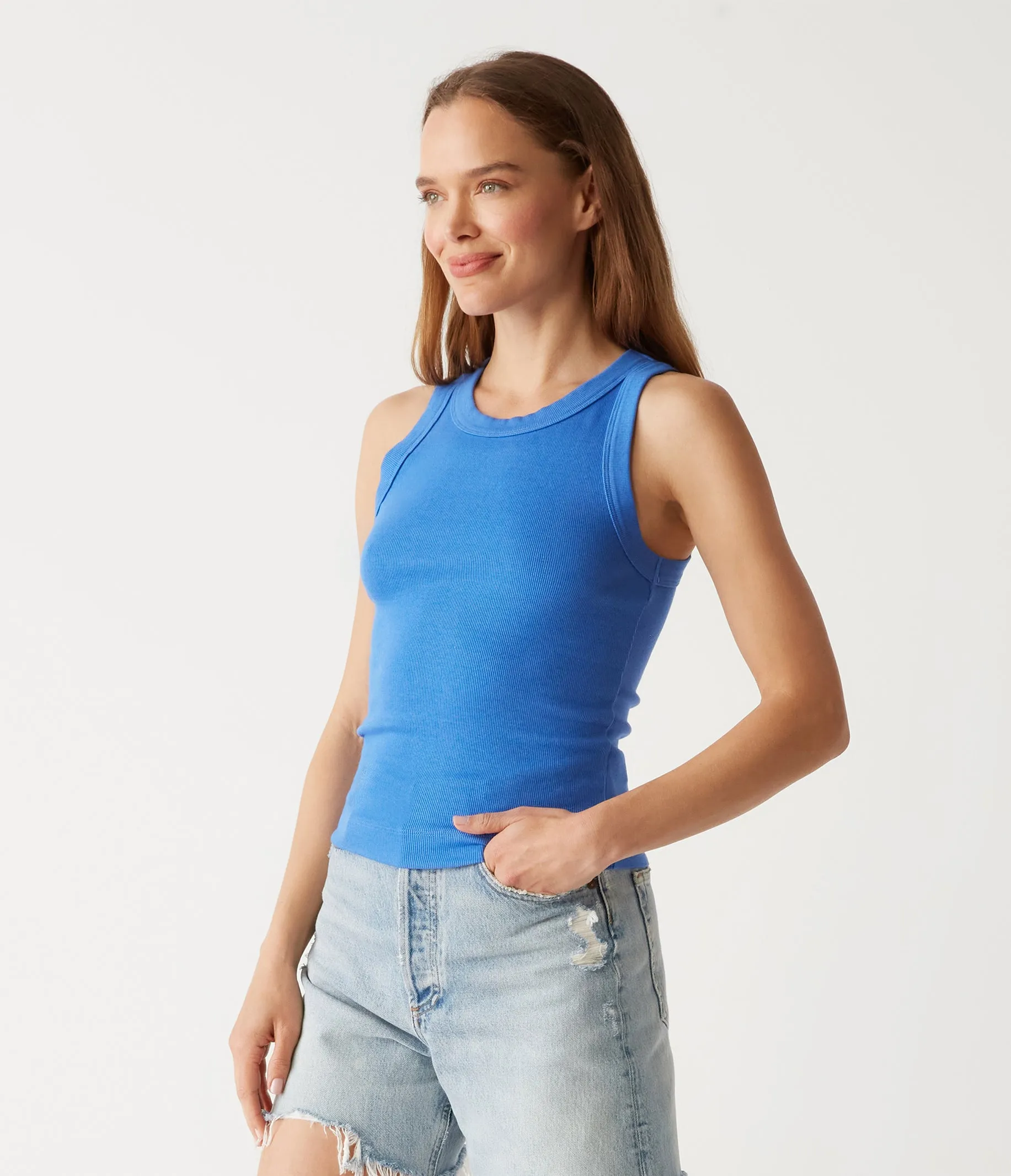 Gina Ribbed Crop Tank