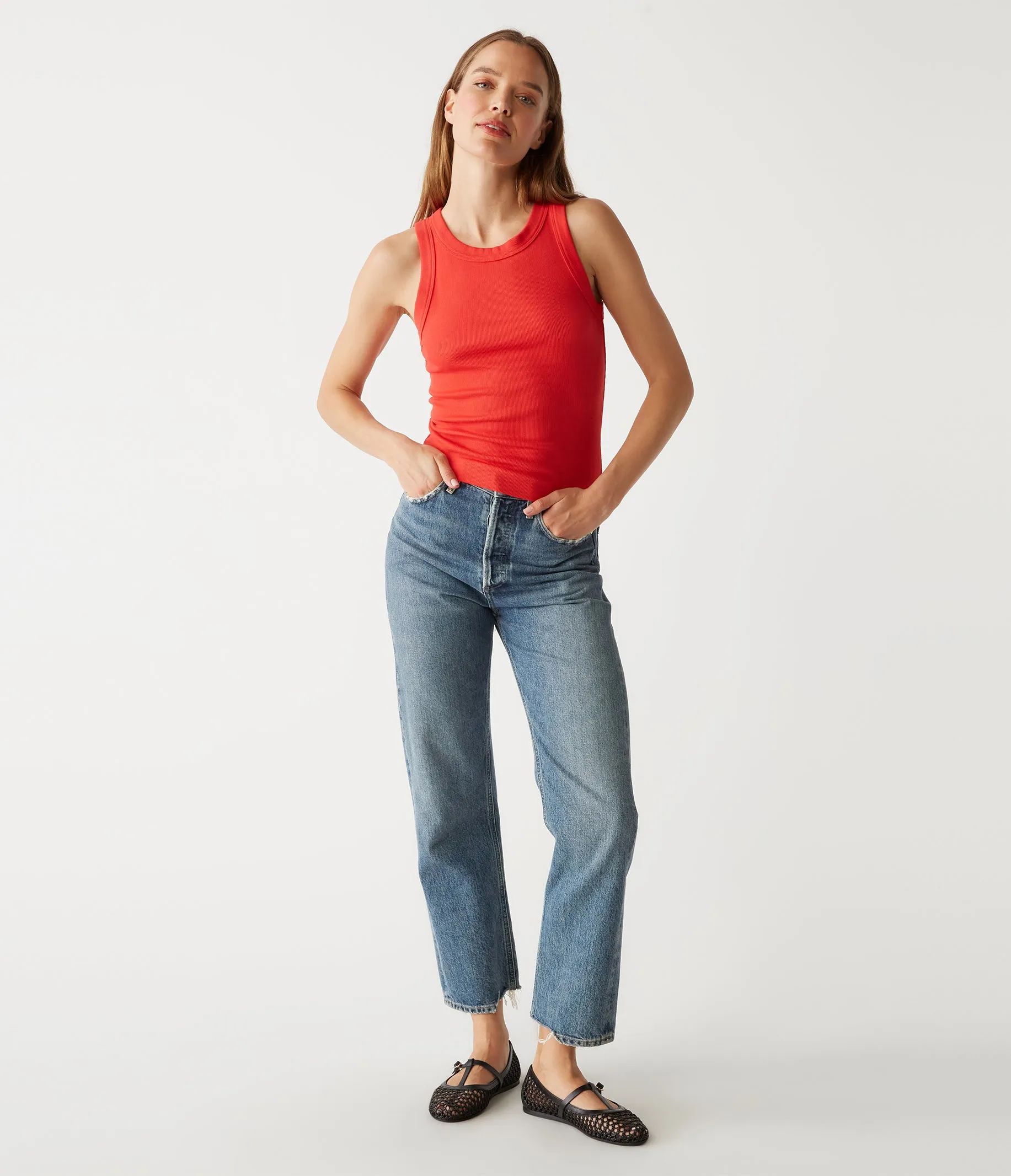 Gina Ribbed Crop Tank