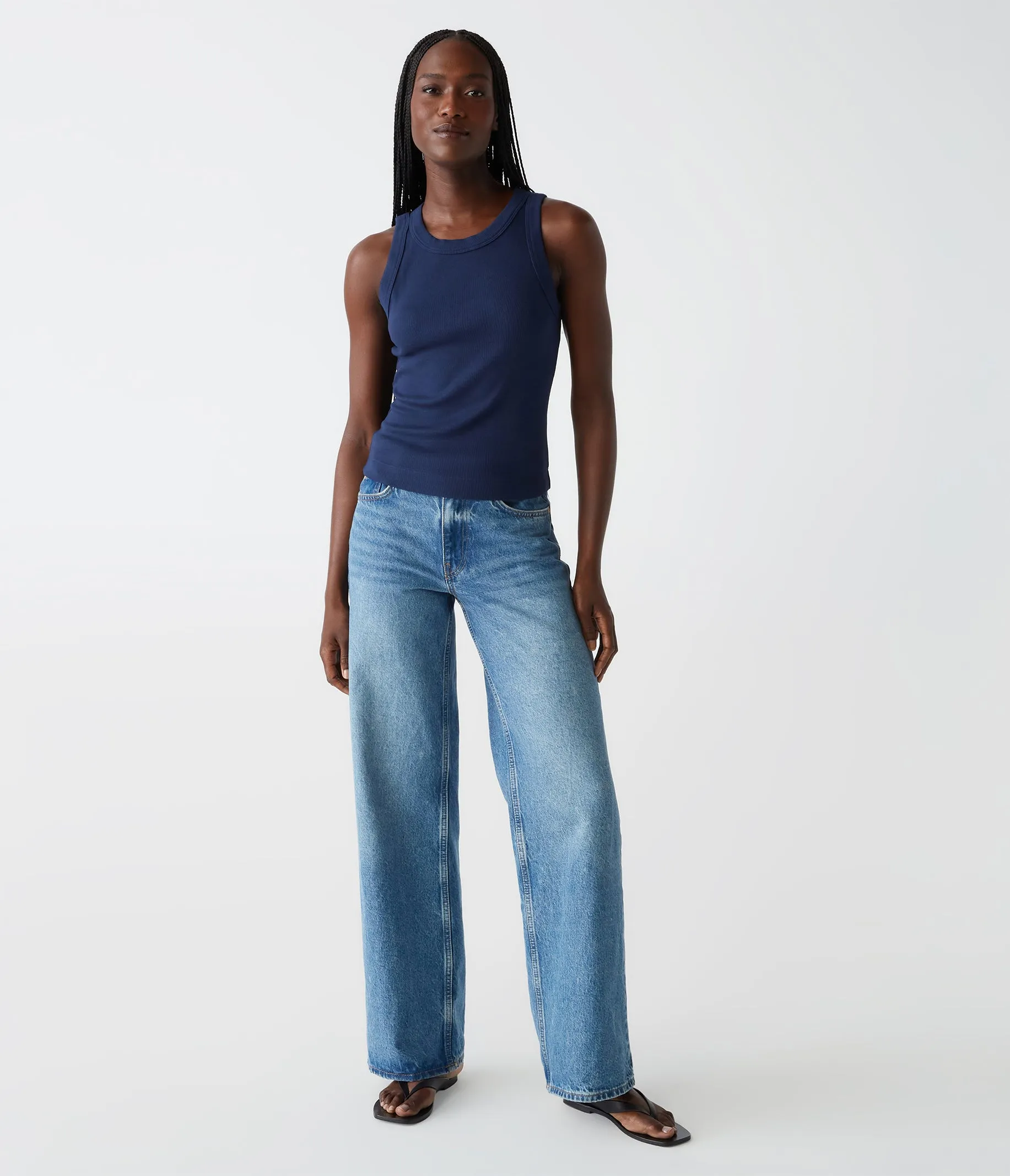 Gina Ribbed Crop Tank