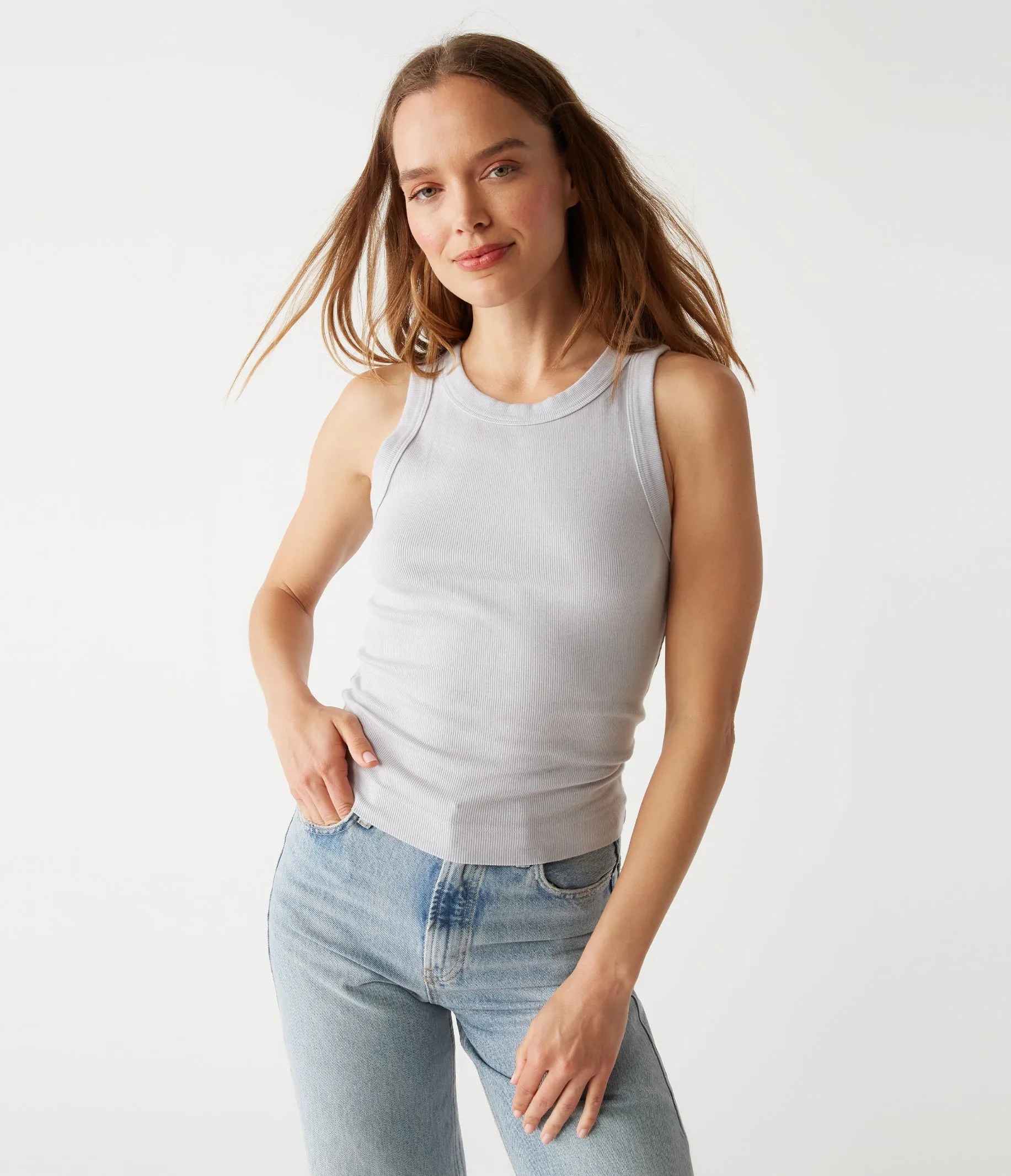 Gina Ribbed Crop Tank