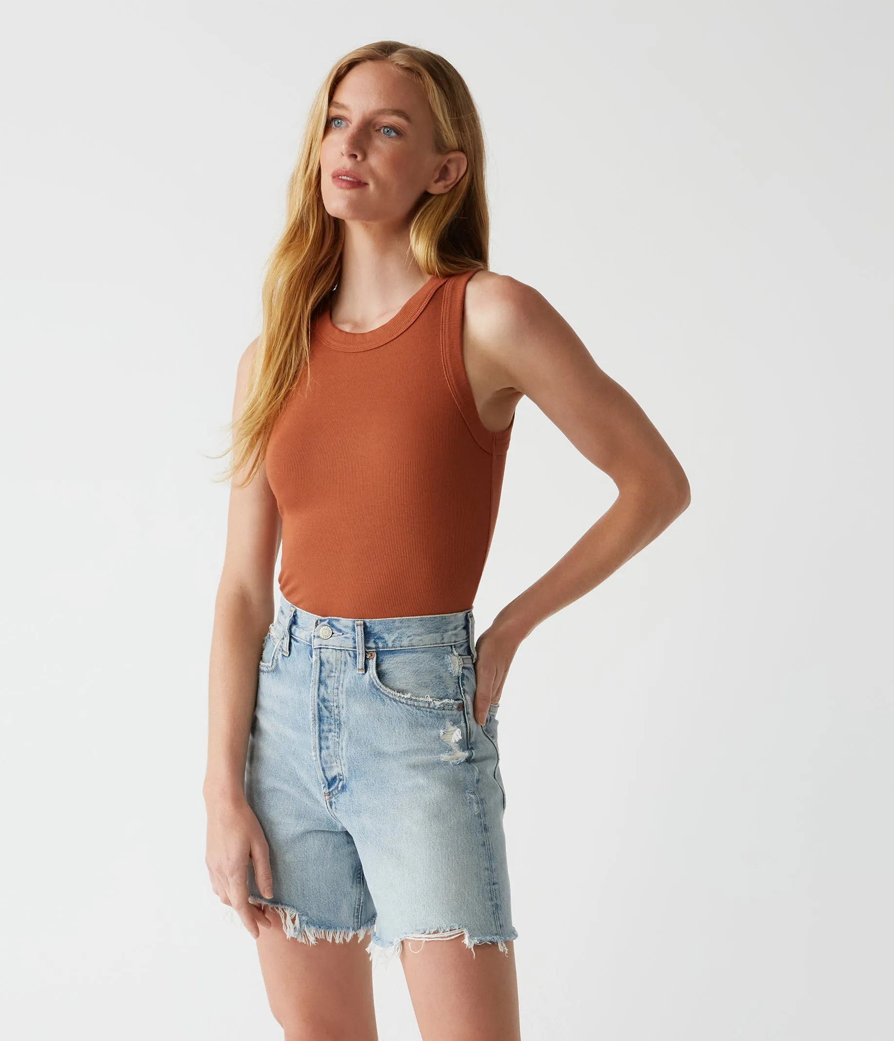 Gina Ribbed Crop Tank
