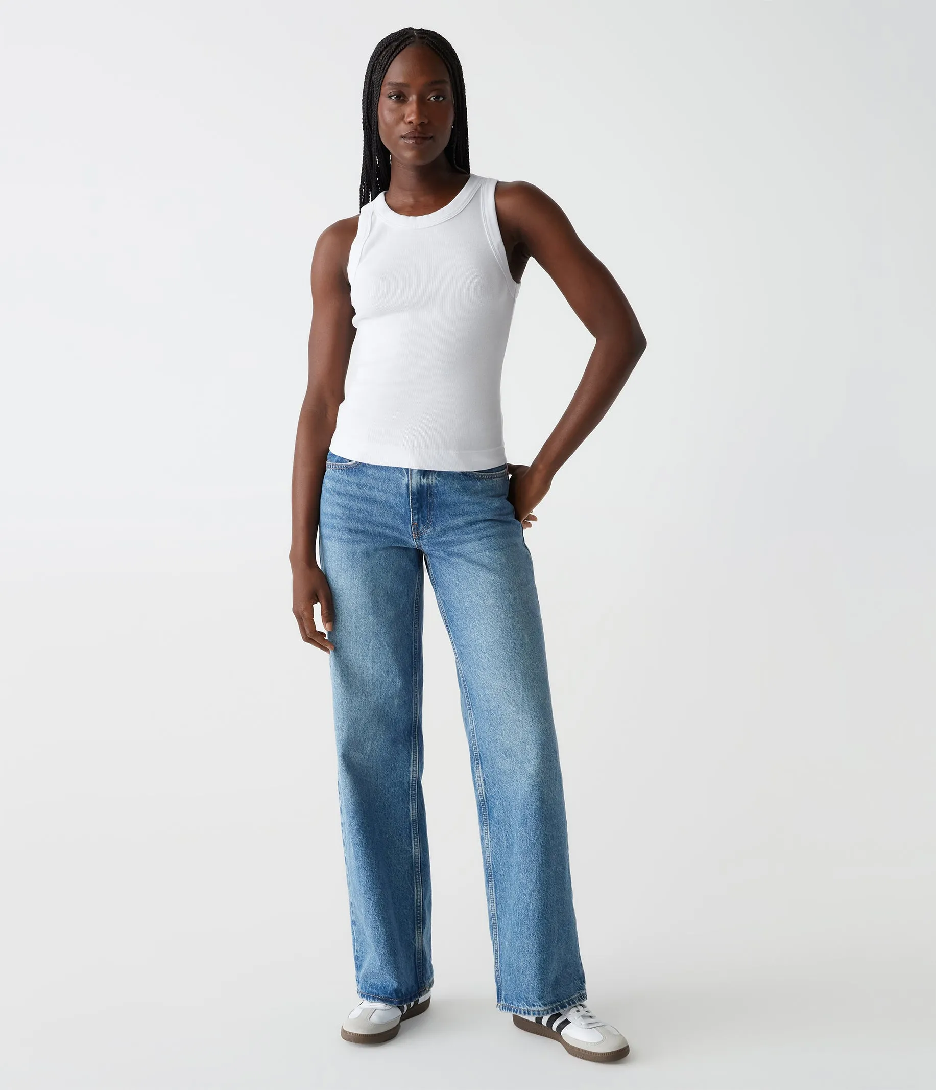 Gina Ribbed Crop Tank