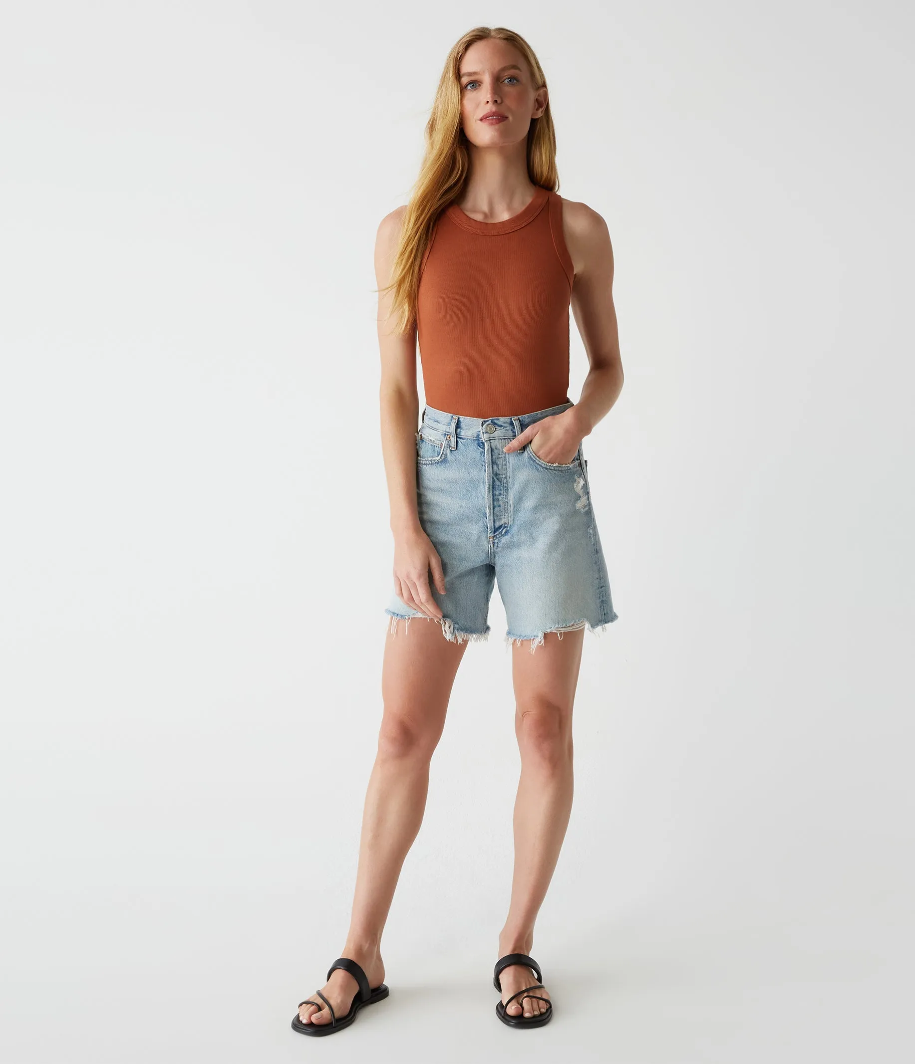 Gina Ribbed Crop Tank