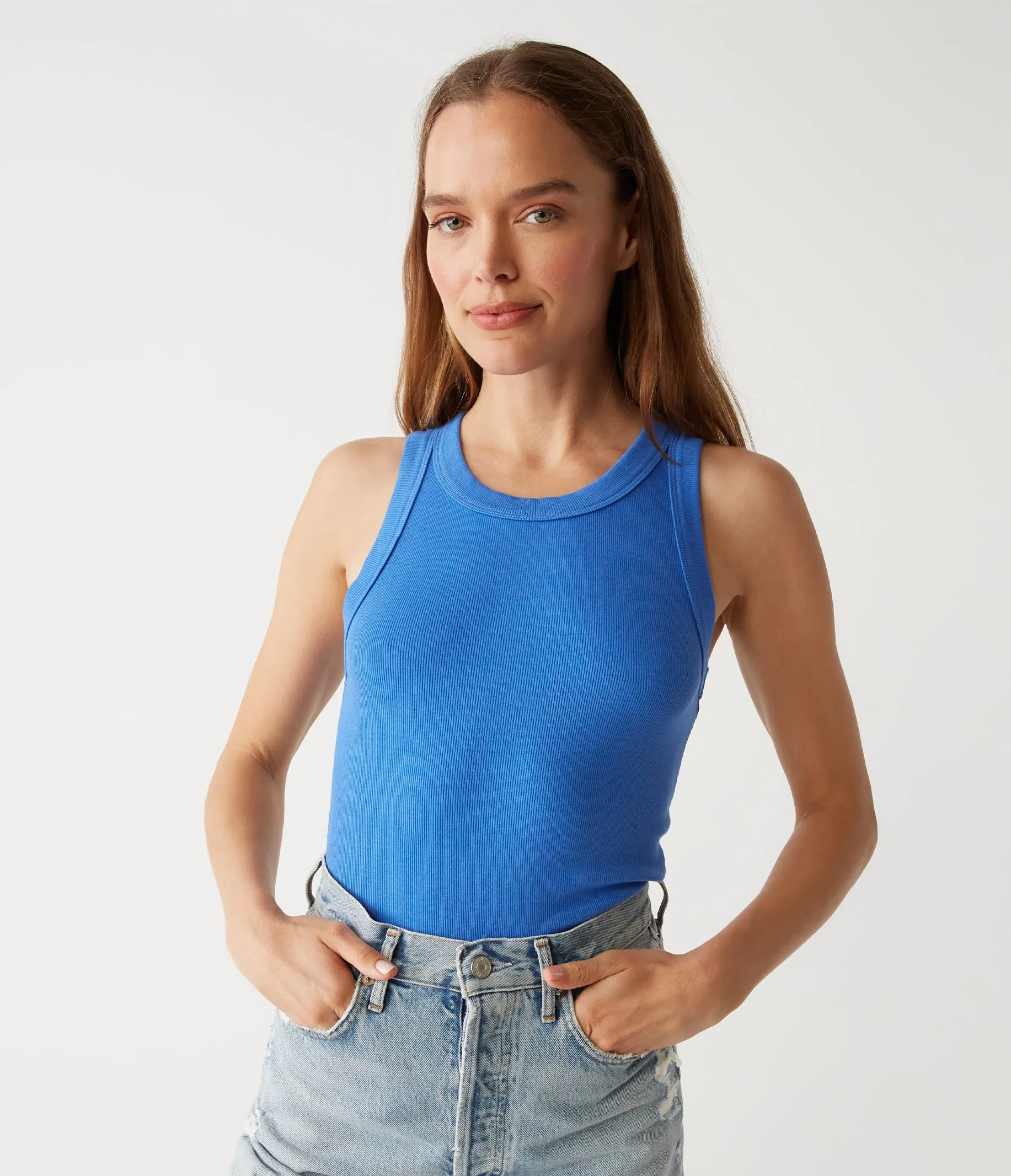 Gina Ribbed Crop Tank