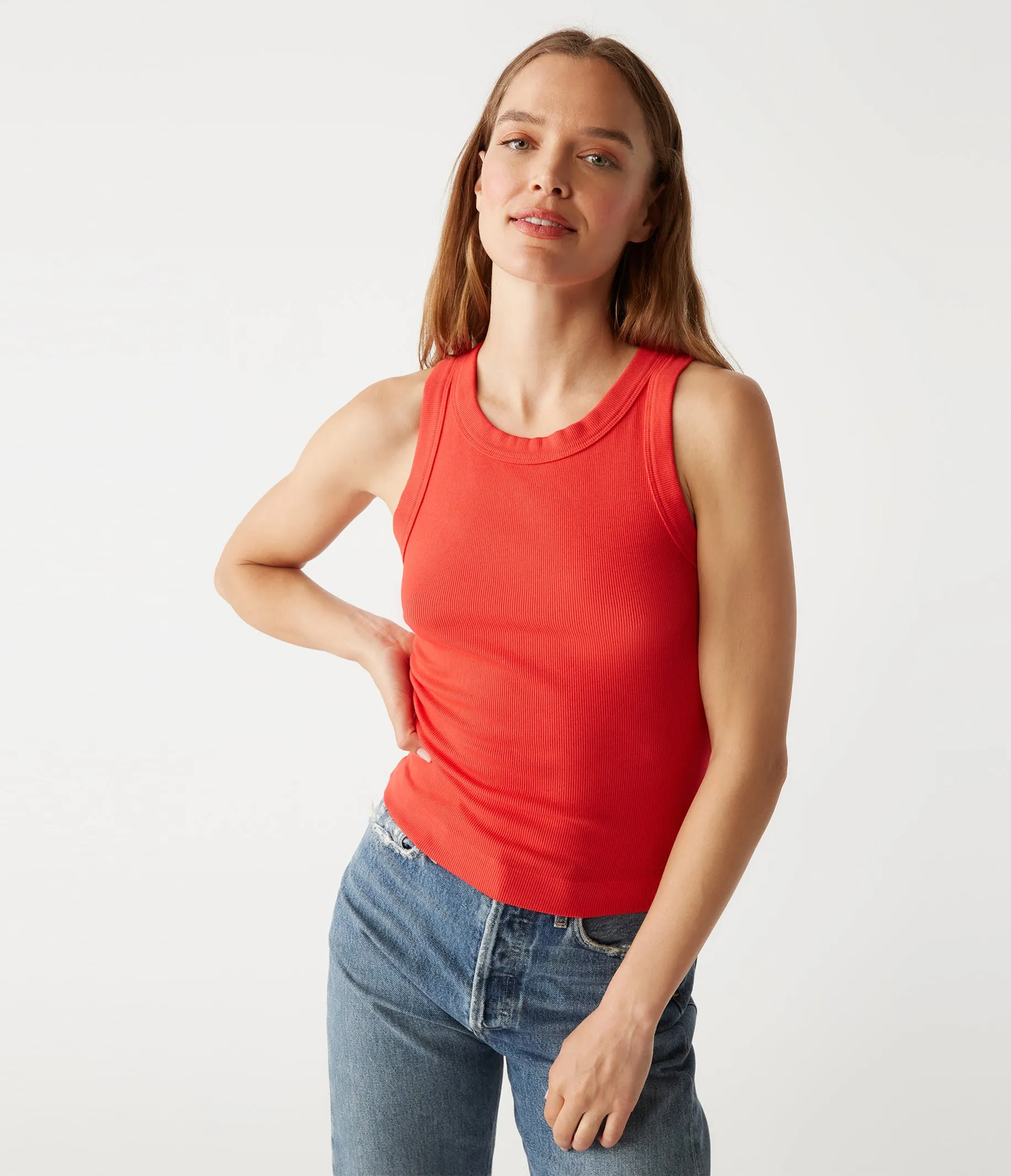 Gina Ribbed Crop Tank