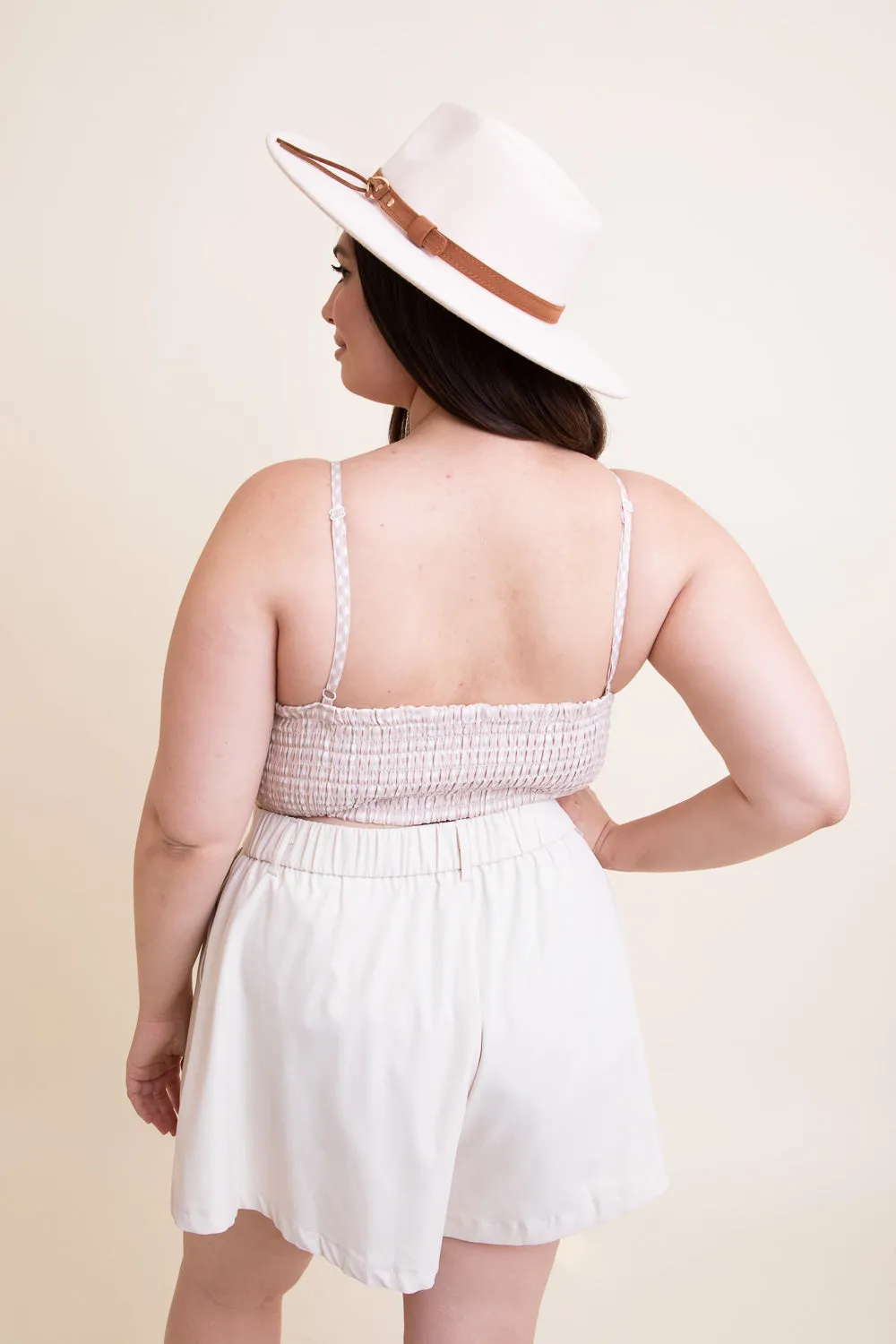 Gingham Smocked Bralette Plus - 3 colors