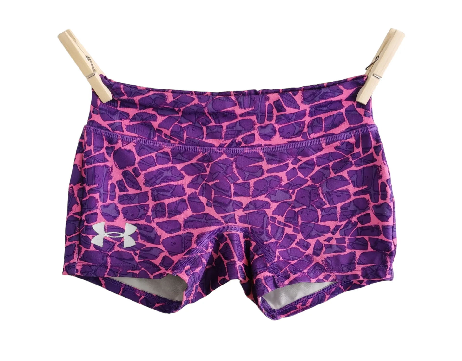 GIRL SIZE SMALL (7/8 YEARS) - UNDER ARMOUR, Fitted Athletic Shorts EUC B35