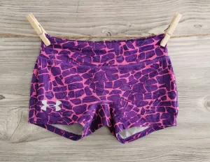 GIRL SIZE SMALL (7/8 YEARS) - UNDER ARMOUR, Fitted Athletic Shorts EUC B35