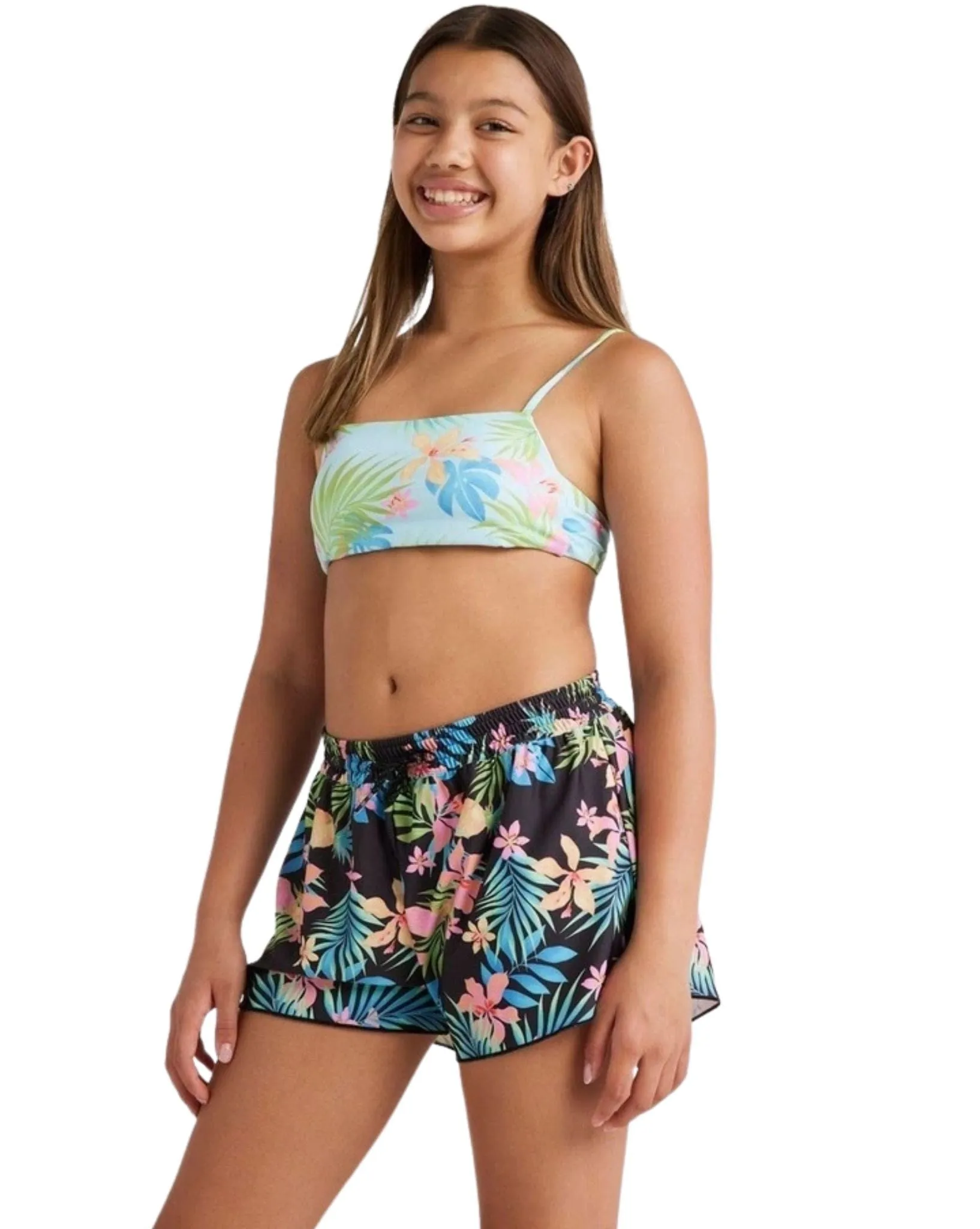 Girls In Da Jungle Swim Short - Black
