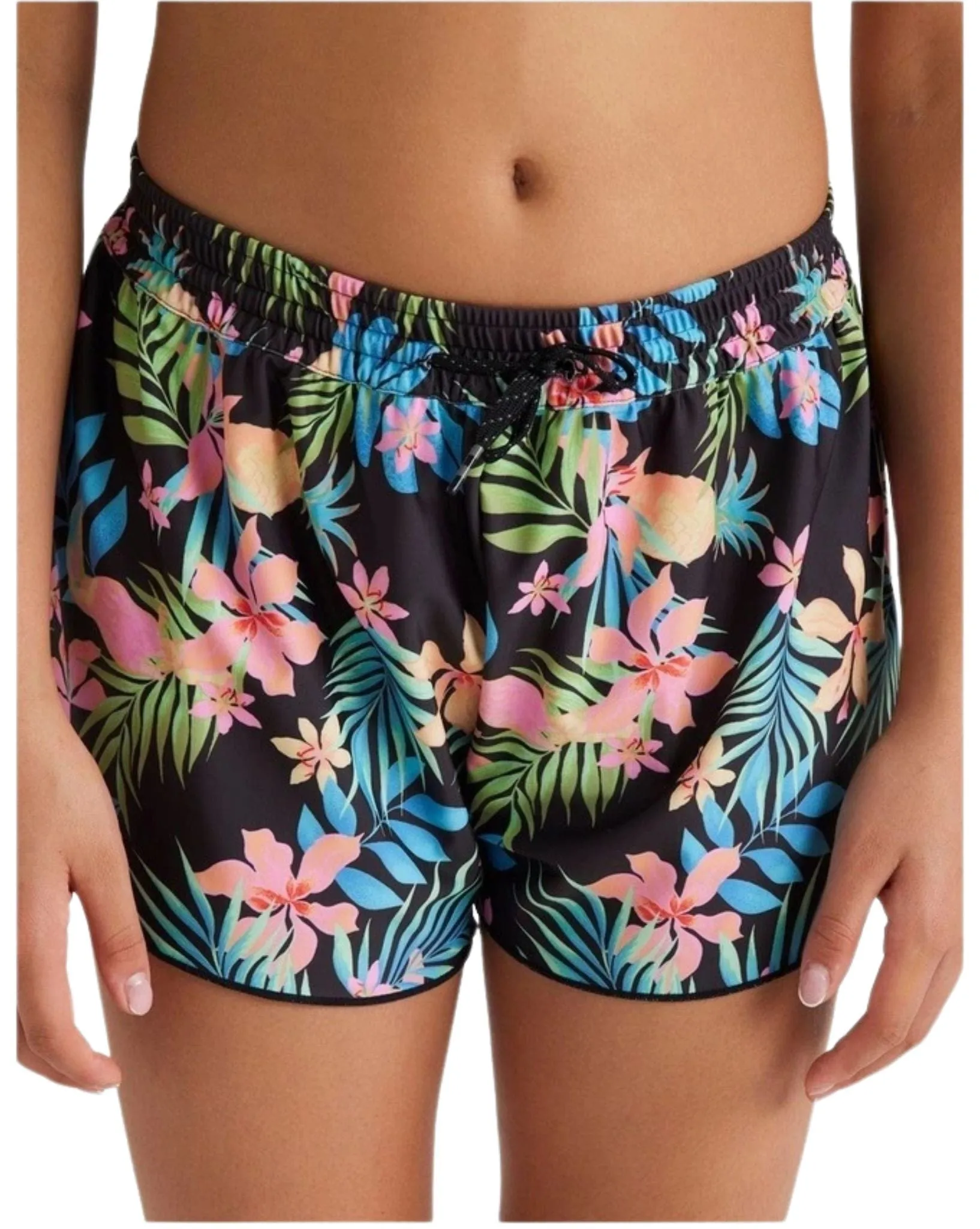 Girls In Da Jungle Swim Short - Black