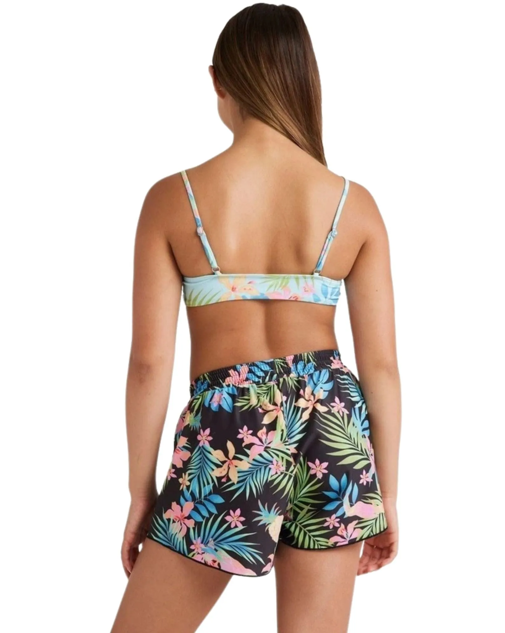 Girls In Da Jungle Swim Short - Black