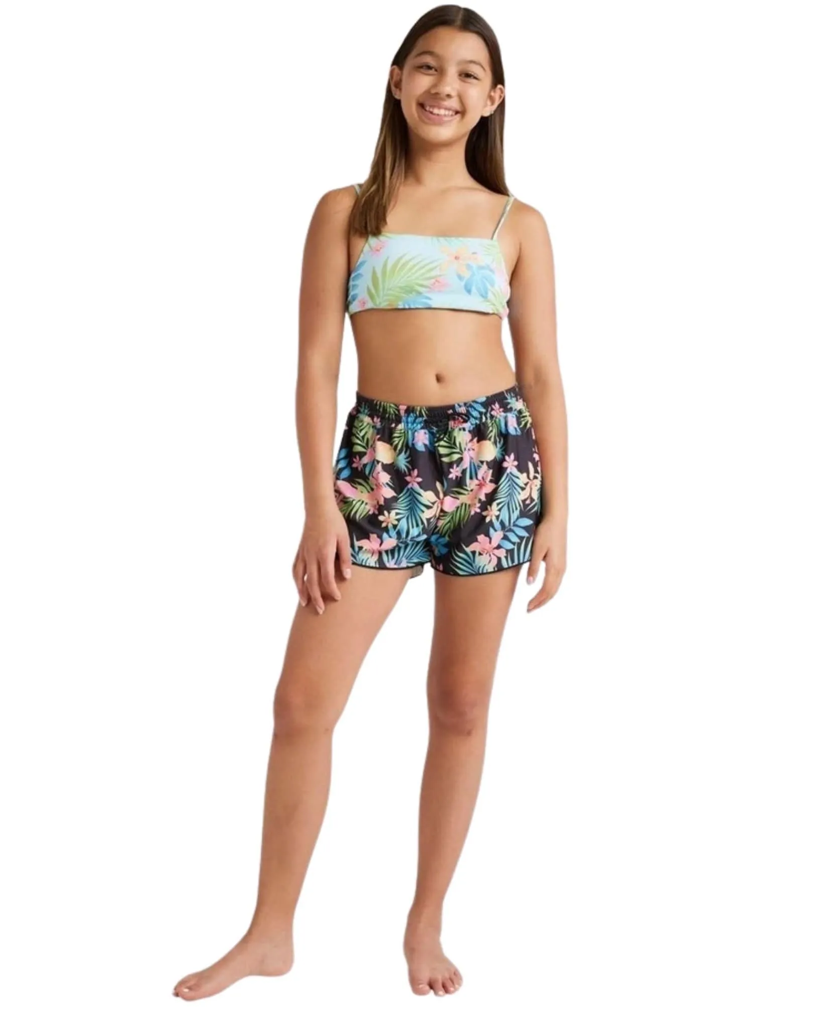 Girls In Da Jungle Swim Short - Black