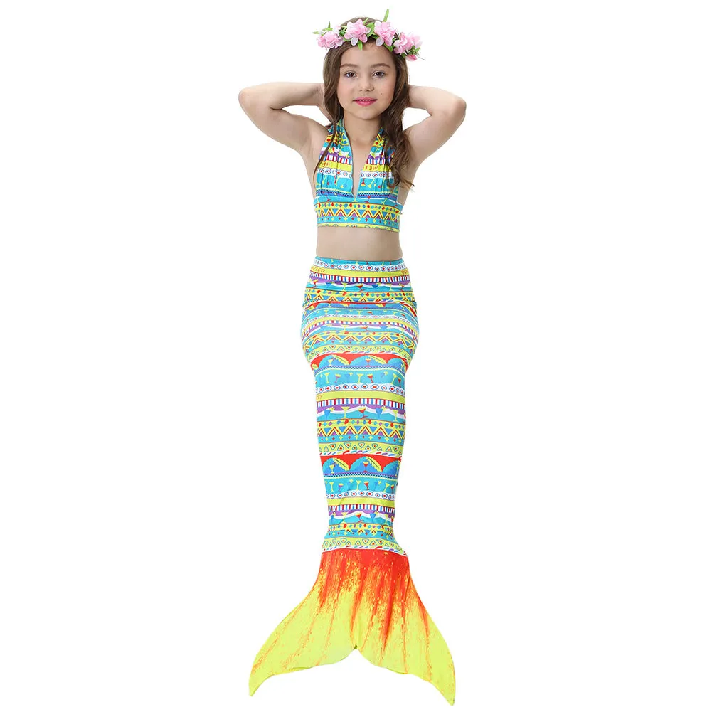 Girls Princess Bikini Swimsuit 9 Geometric