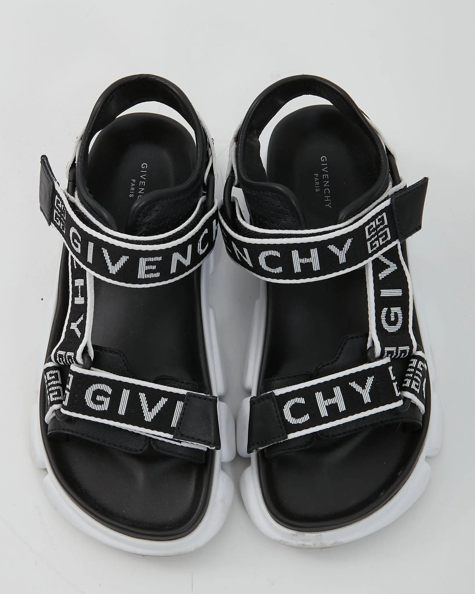 Givenchy Black/White Signature Jaw Logo Sport Sandals - 35.5