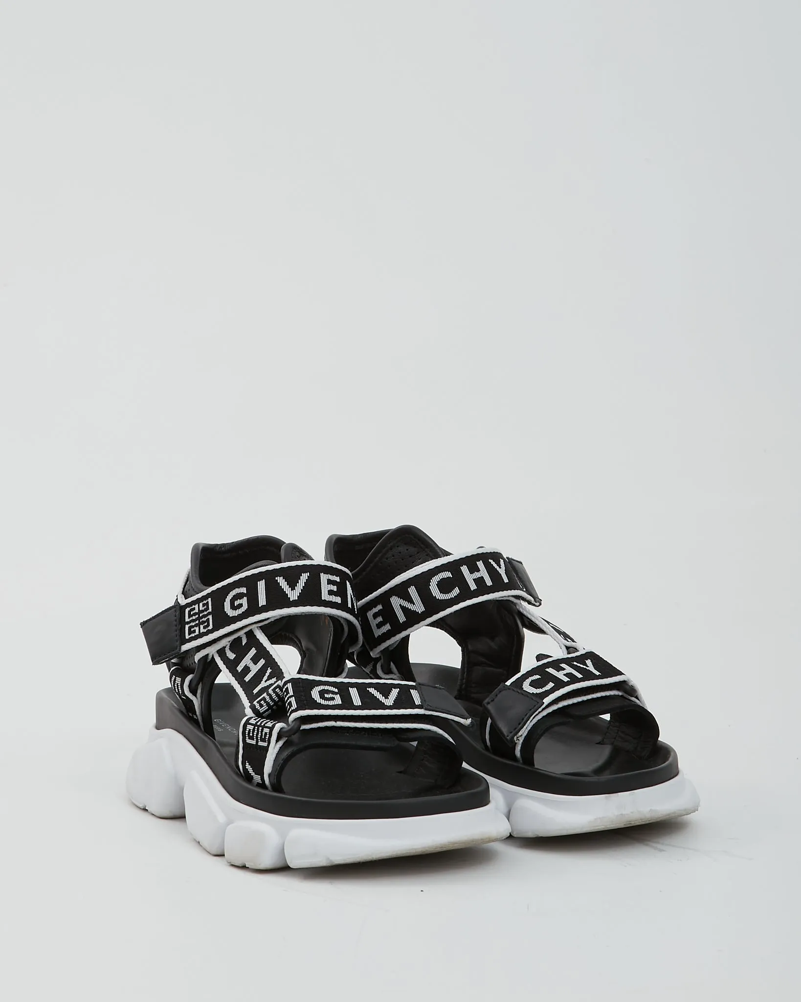 Givenchy Black/White Signature Jaw Logo Sport Sandals - 35.5