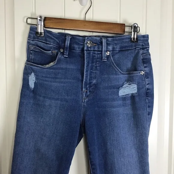 Good American Good Legs in Blue431 Size 28P Cropped.