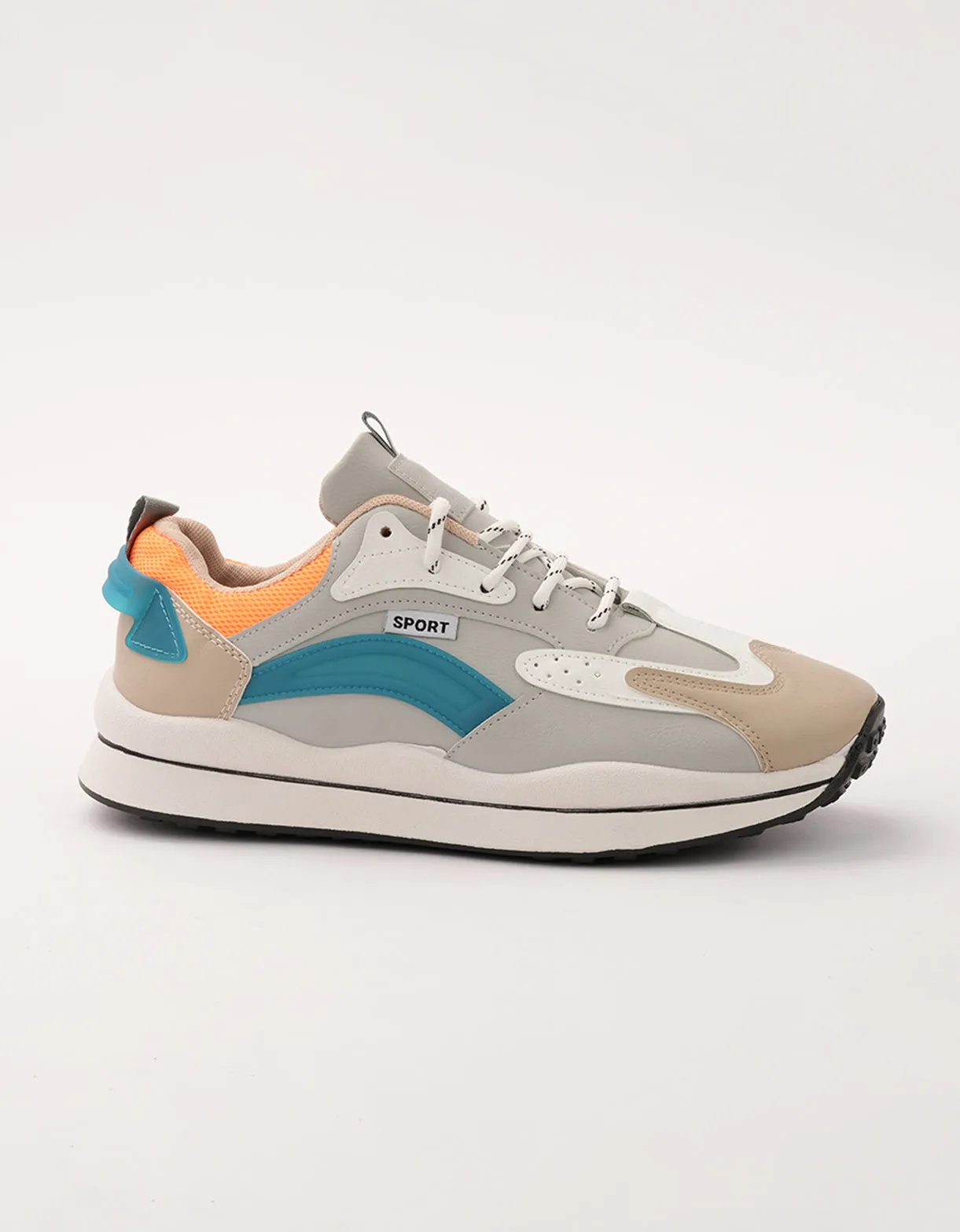 Granite Trail Sport Sneakers - Grey & Camel