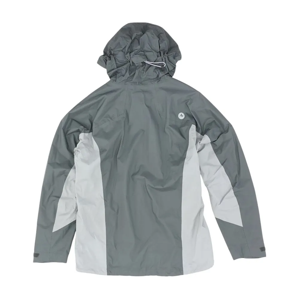 Gray Color Block Rain Jacket