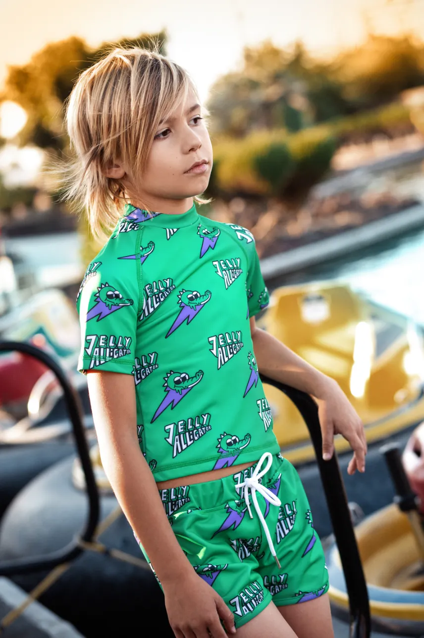 Green Alligator Swim Shorts - LAST ONE 18-24 months