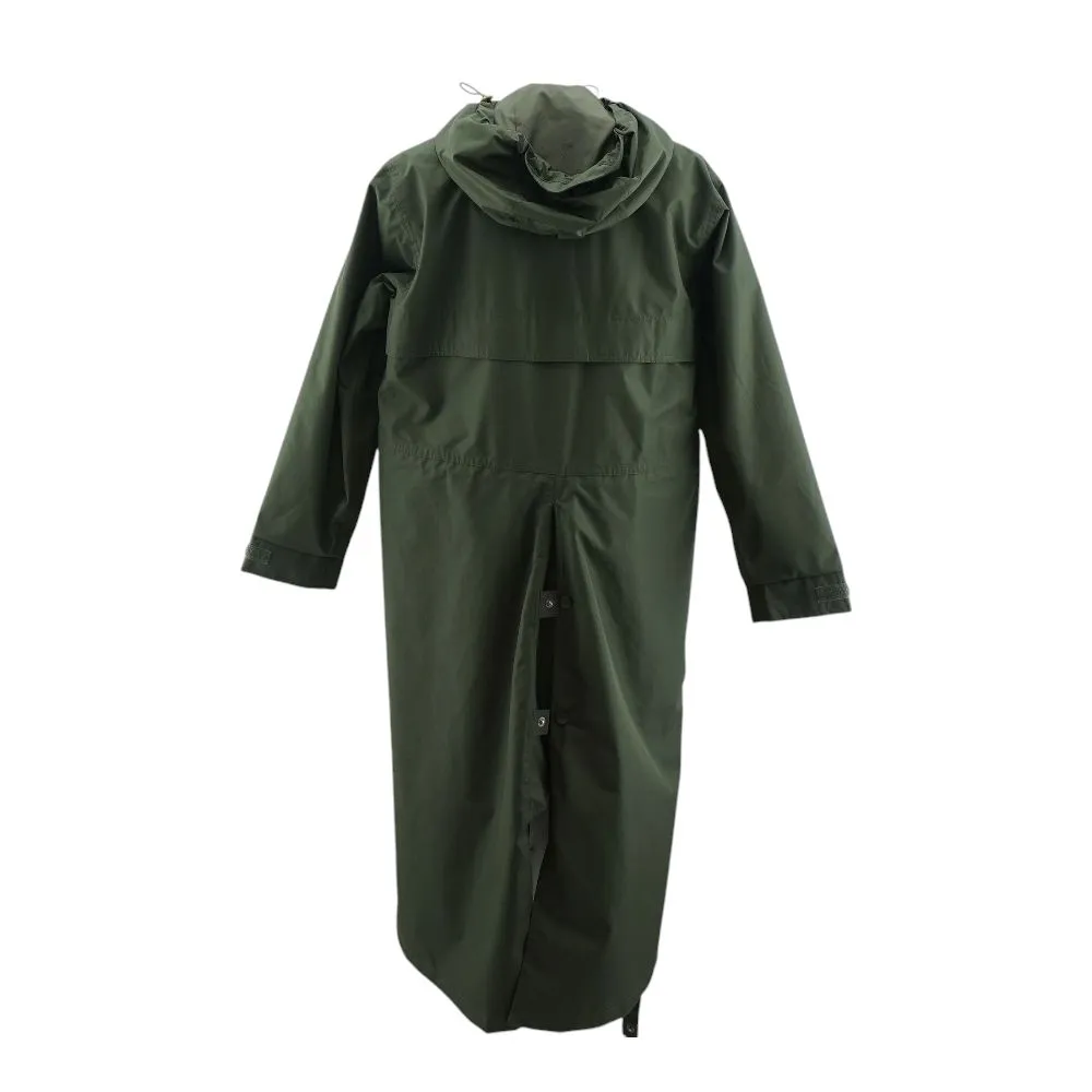 Green Solid Rain Coat