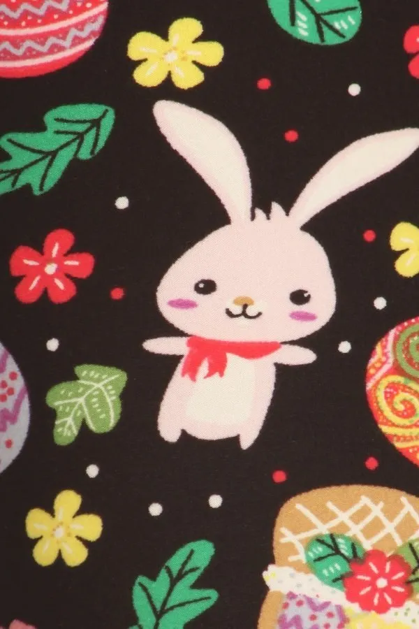 Happy Easter -  Curvy Plus Size Easter Leggings
