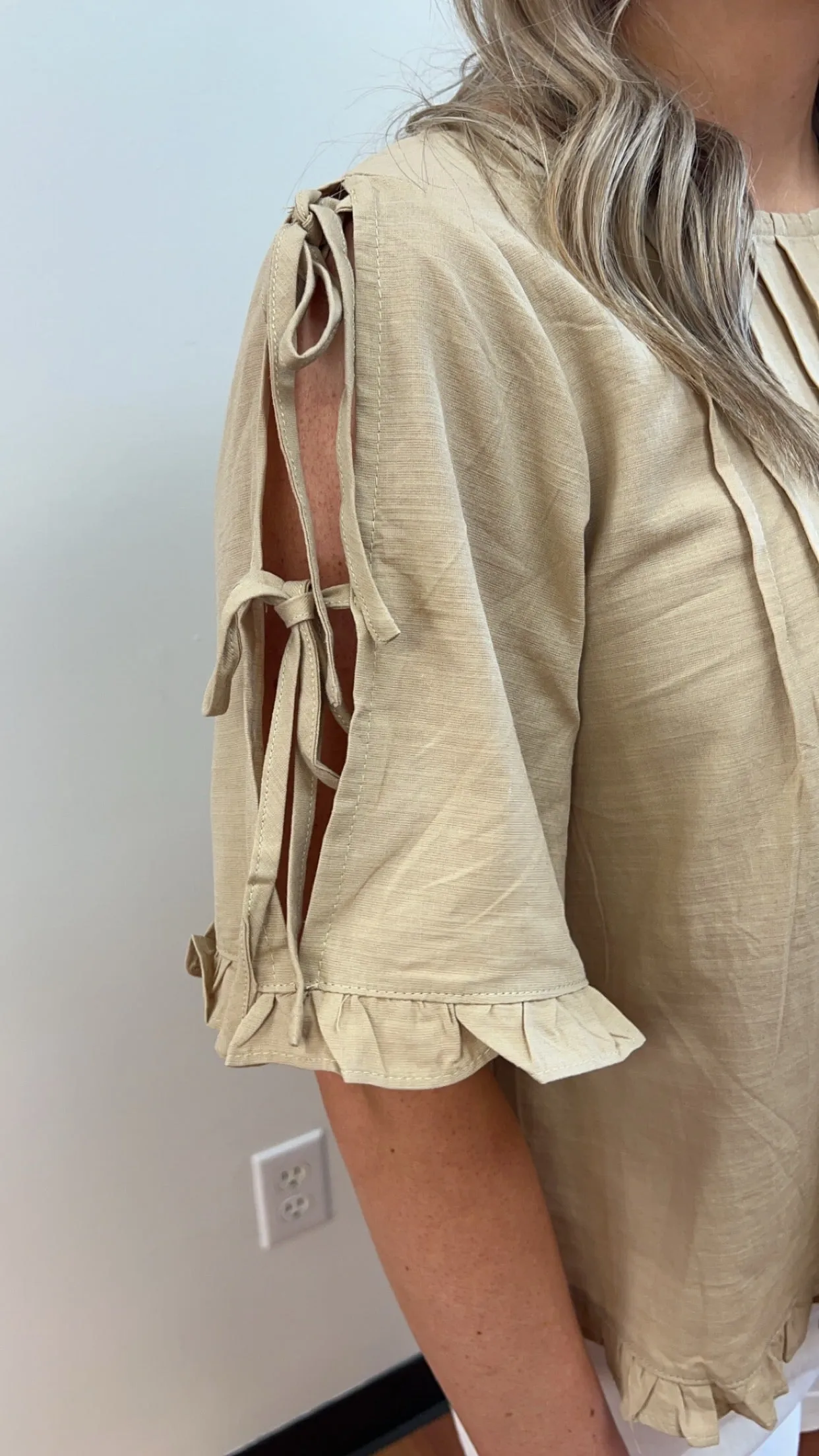 Hayden Curvy Pintuck Blouse