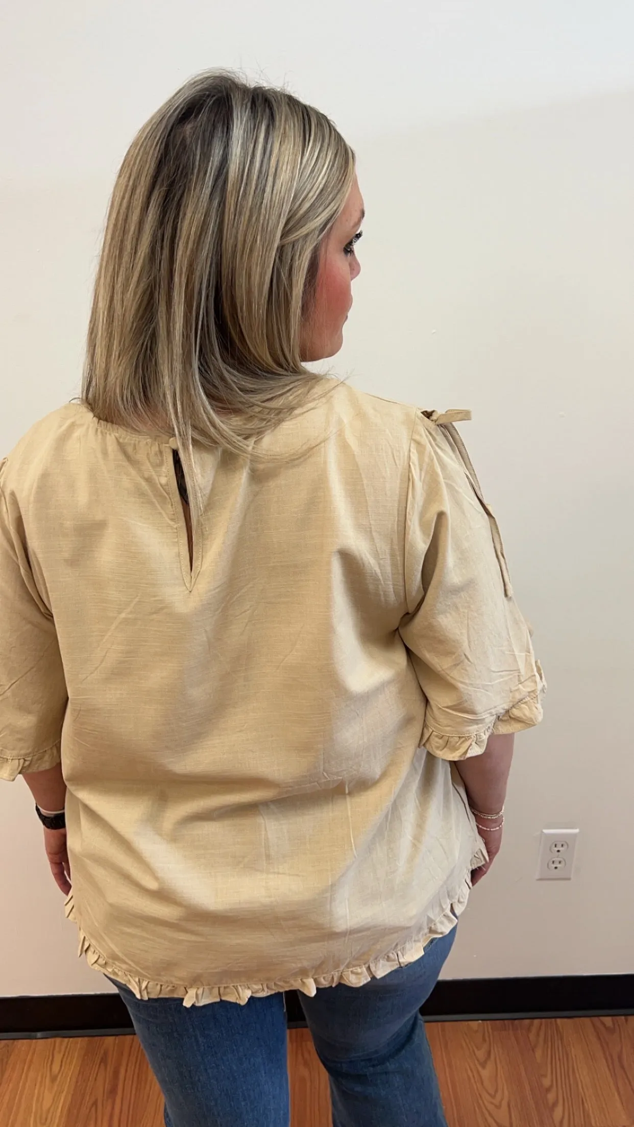 Hayden Curvy Pintuck Blouse