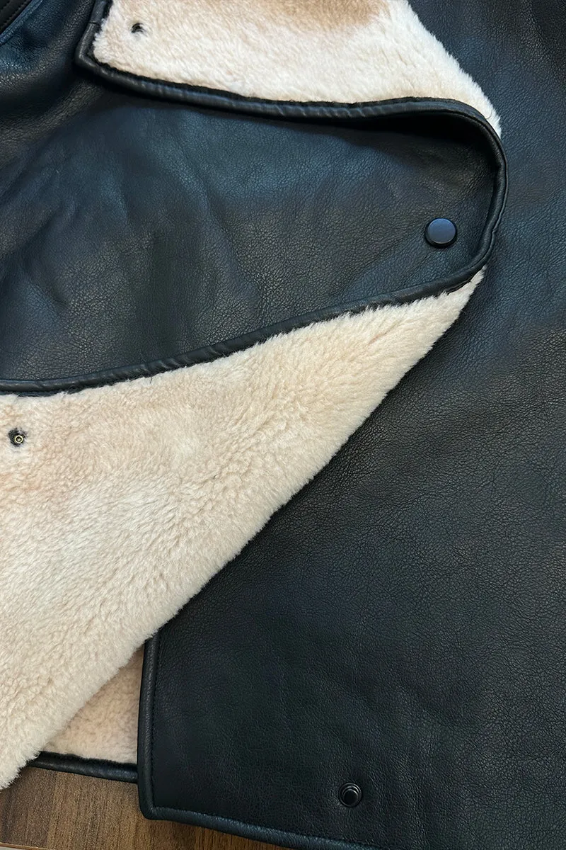 HCT005 Faux Leather Coat Outerwear